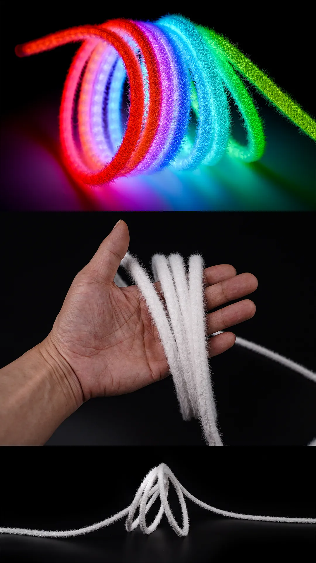 Bande LED RGBIC Intelligente Fluffy Light 360° USB App Control - شريط إضاءة ليد ذكي إضاءة محيطية 360 درجة 6