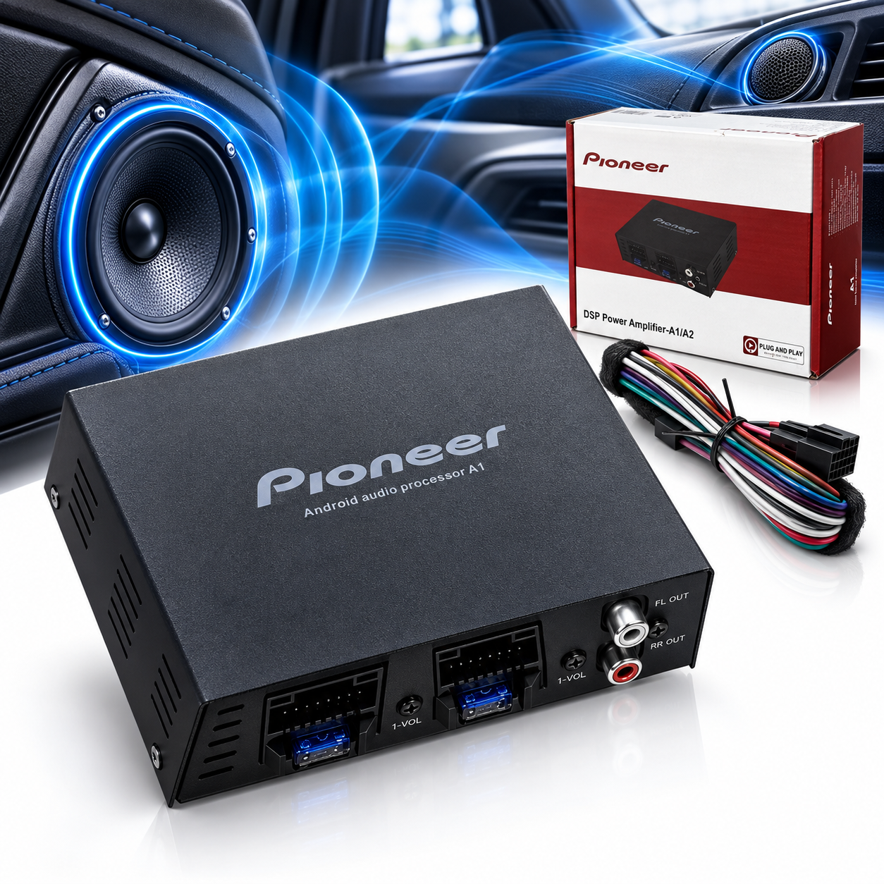 Amplificateur DSP Pioneer A1 Pour Écran Android - مضخم صوت ومكبّر دسب للشاشات الذكية - 1