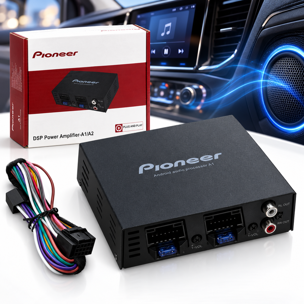 Amplificateur DSP Pioneer A1 Pour Écran Android - مضخم صوت ومكبّر دسب للشاشات الذكية 3