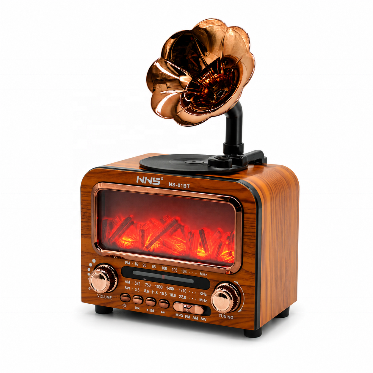 Haut-Parleur Bluetooth Vintage avec Radio NNS NS-01BT - مكبر صوت ومذياع كلاسيكي بلوتوث 5