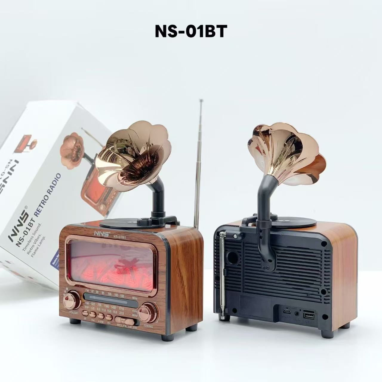 Haut-Parleur Bluetooth Vintage avec Radio NNS NS-01BT - مكبر صوت ومذياع كلاسيكي بلوتوث 11