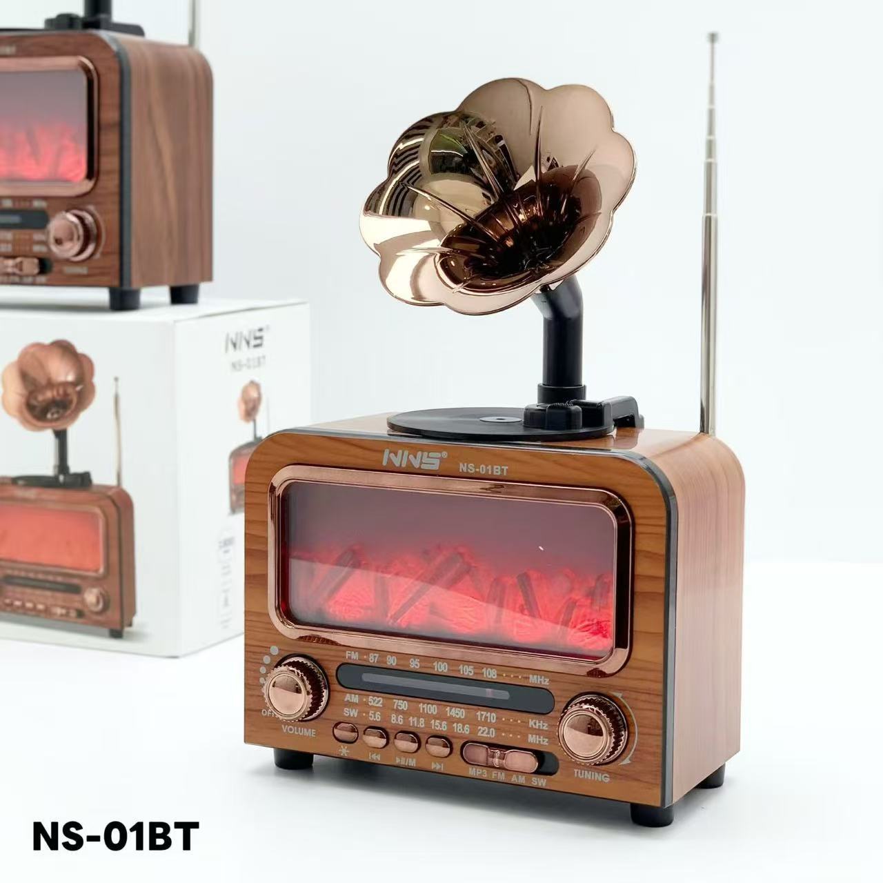 Haut-Parleur Bluetooth Vintage avec Radio NNS NS-01BT - مكبر صوت ومذياع كلاسيكي بلوتوث 14