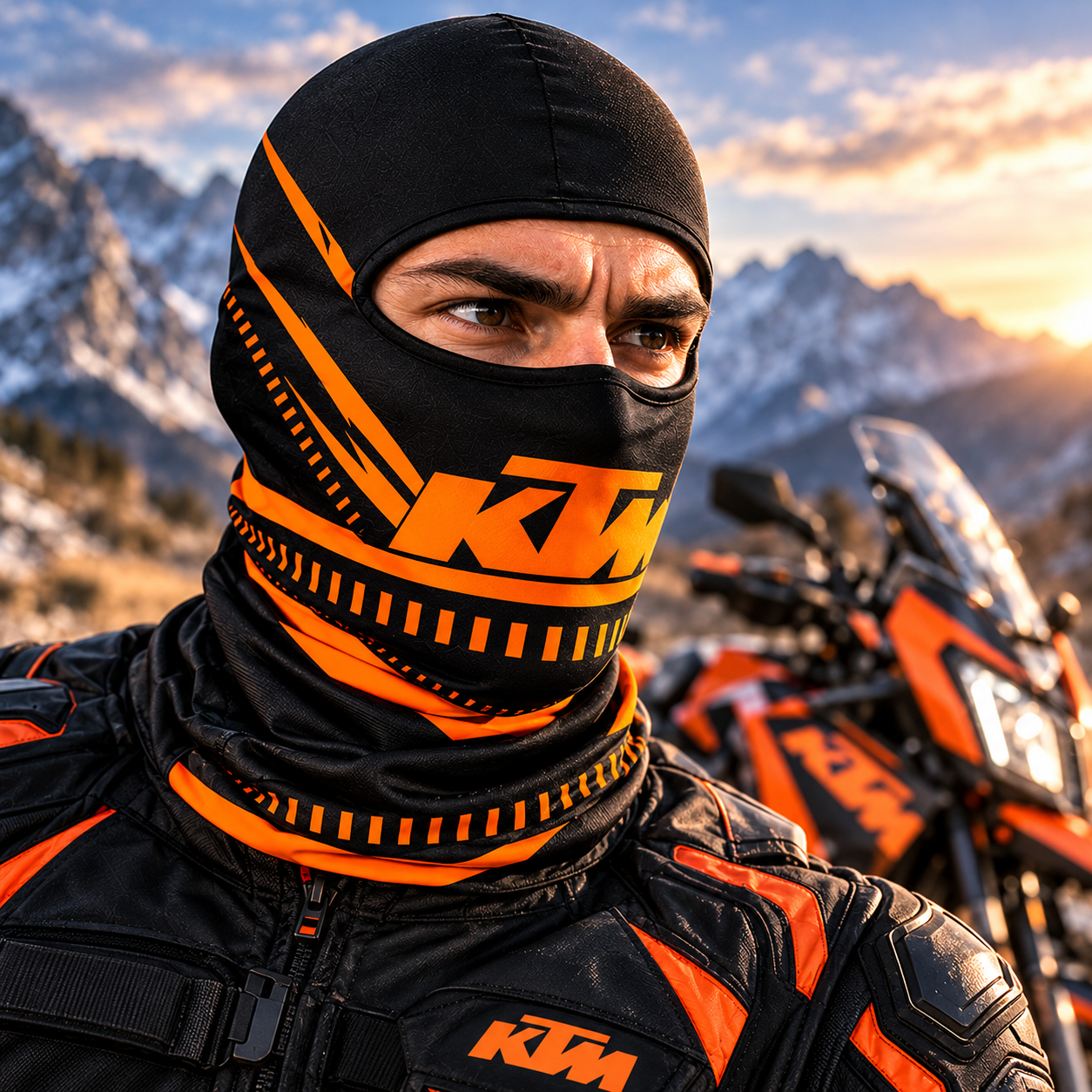 Cagoule Moto Thermique Balaclava KTM - قناع واقي وجه كامل حراري للدراجات النارية - 1