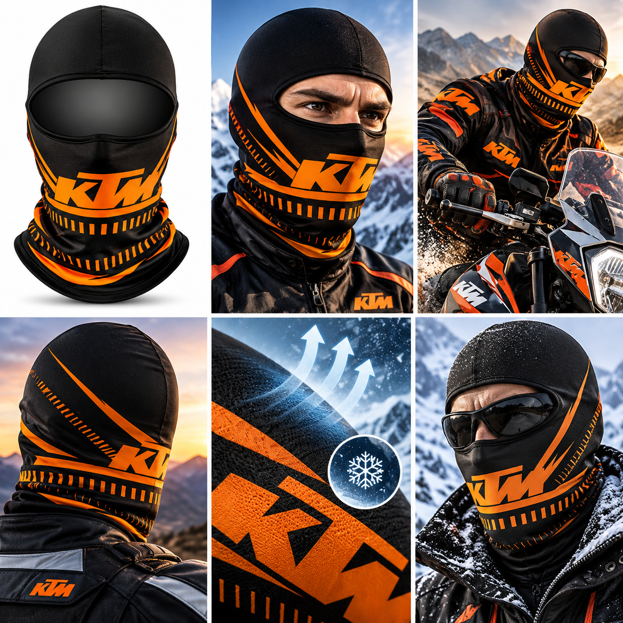 Cagoule Moto Thermique Balaclava KTM - قناع واقي وجه كامل حراري للدراجات النارية 3