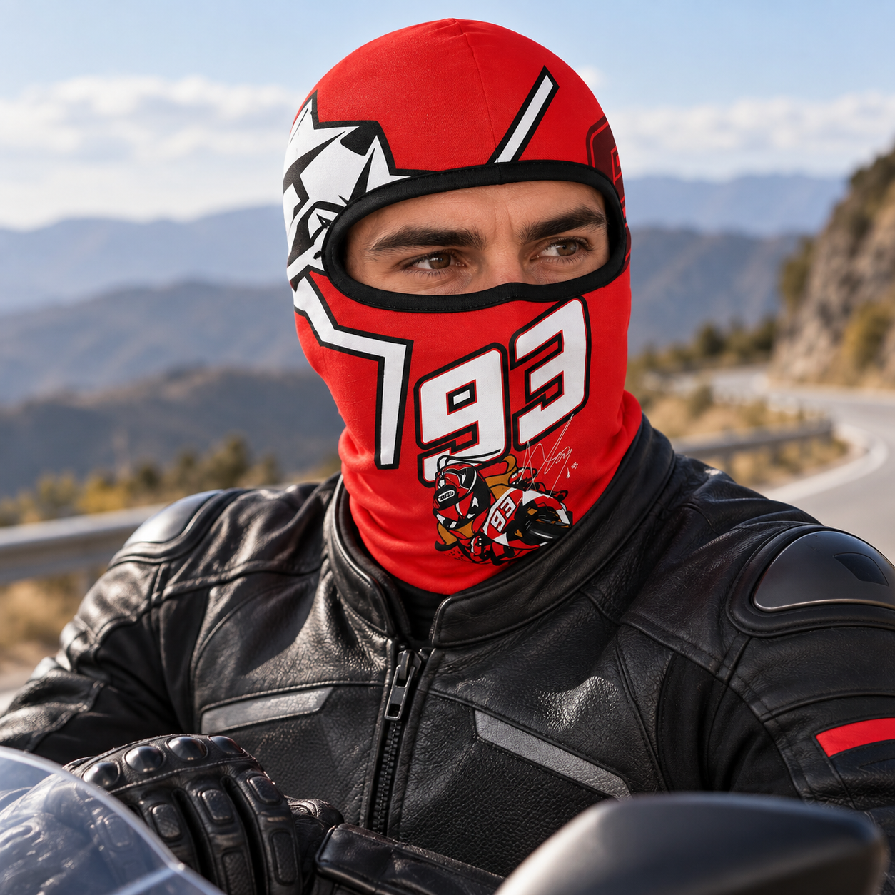 Cagoule Moto Thermique Balaclava Marquez 93 - قناع واقي وجه كامل حراري للدراجات النارية - 3