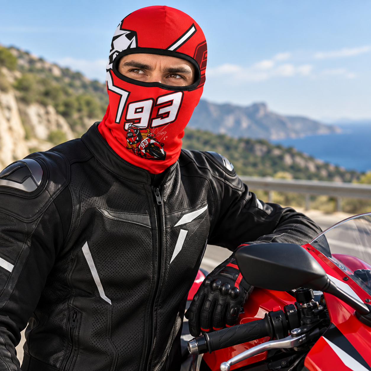 Cagoule Moto Thermique Balaclava Marquez 93 - قناع واقي وجه كامل حراري للدراجات النارية - 6