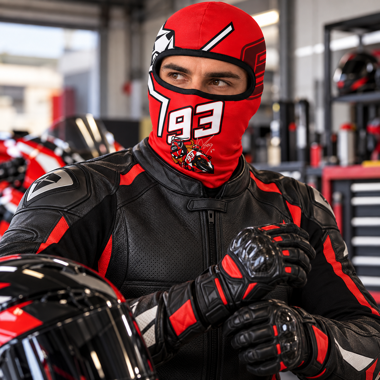 Cagoule Moto Thermique Balaclava Marquez 93 - قناع واقي وجه كامل حراري للدراجات النارية 6
