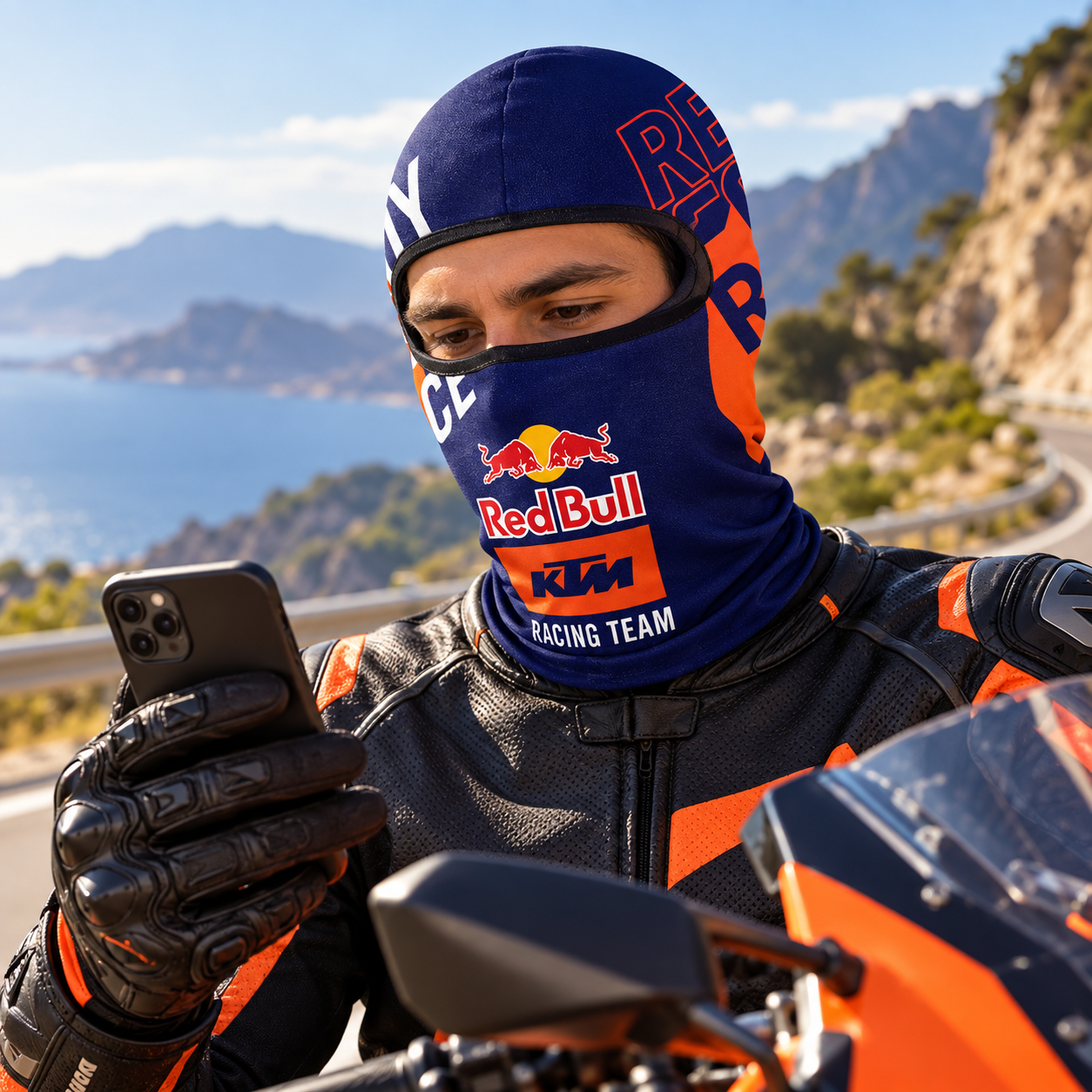Cagoule Moto Thermique Balaclava Redbull - قناع واقي وجه كامل حراري للدراجات النارية - 5