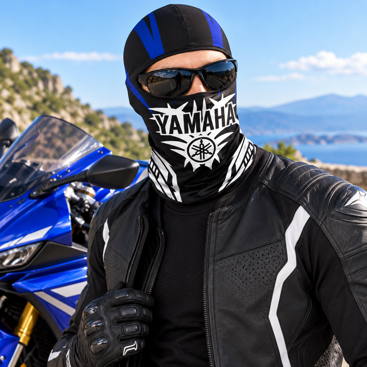 Cagoule Moto Thermique Balaclava Yamaha Black - قناع واقي وجه كامل حراري للدراجات النارية 5