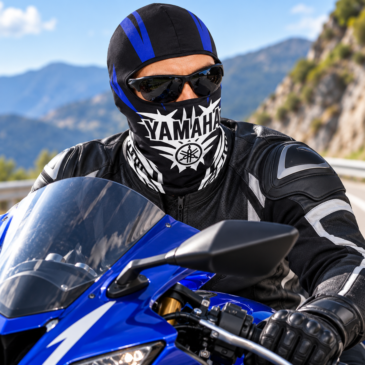 Cagoule Moto Thermique Balaclava Yamaha Black - قناع واقي وجه كامل حراري للدراجات النارية 8