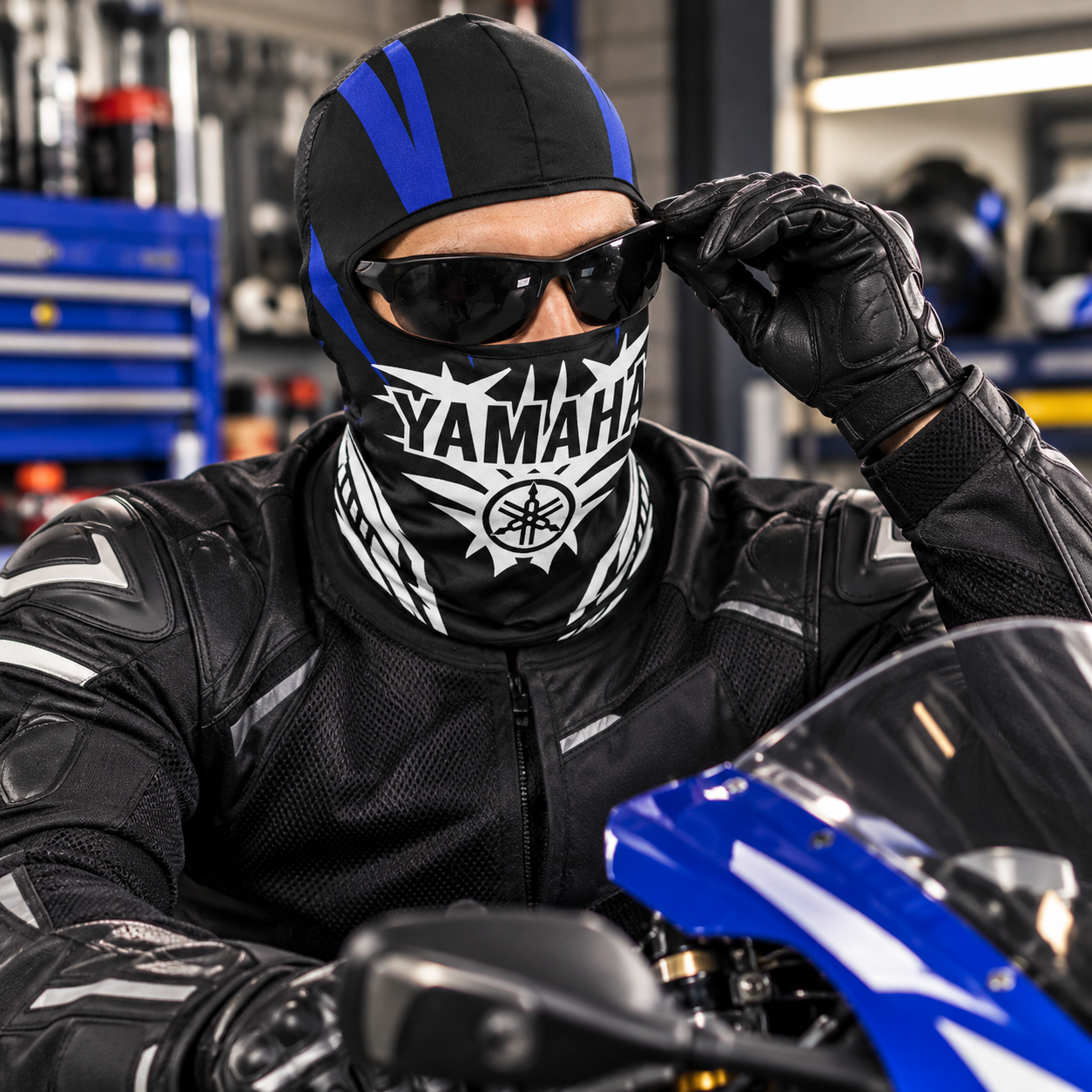 Cagoule Moto Thermique Balaclava Yamaha Black - قناع واقي وجه كامل حراري للدراجات النارية - 2
