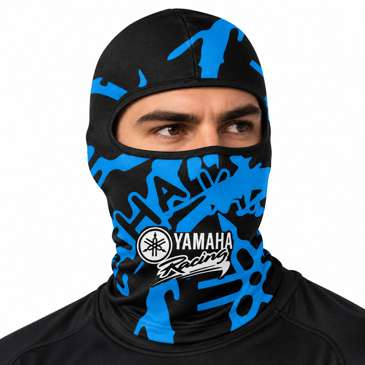 Cagoule Moto Thermique Balaclava Yamaha Bleu - قناع واقي وجه كامل حراري للدراجات النارية 3