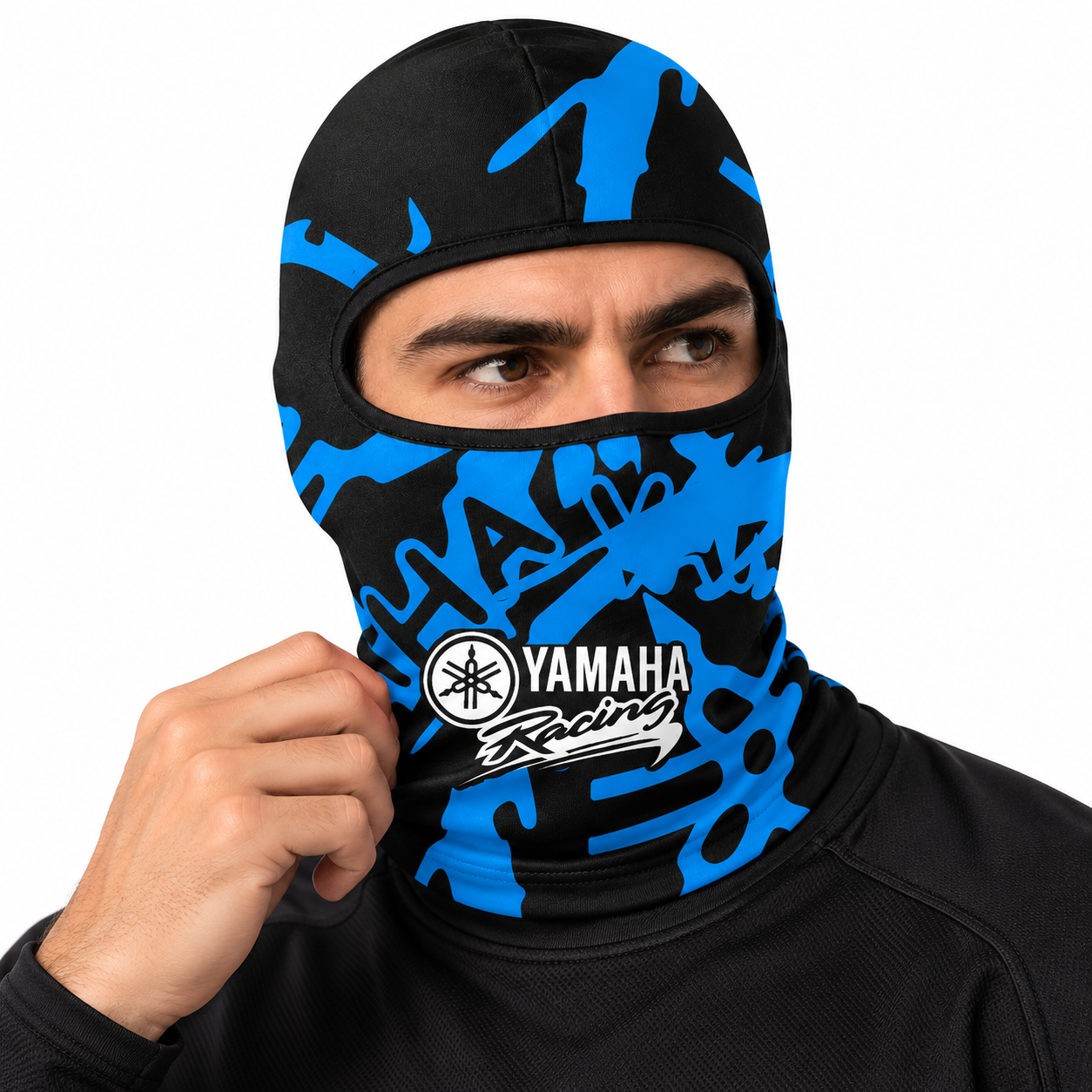 Cagoule Moto Thermique Balaclava Yamaha Bleu - قناع واقي وجه كامل حراري للدراجات النارية 5