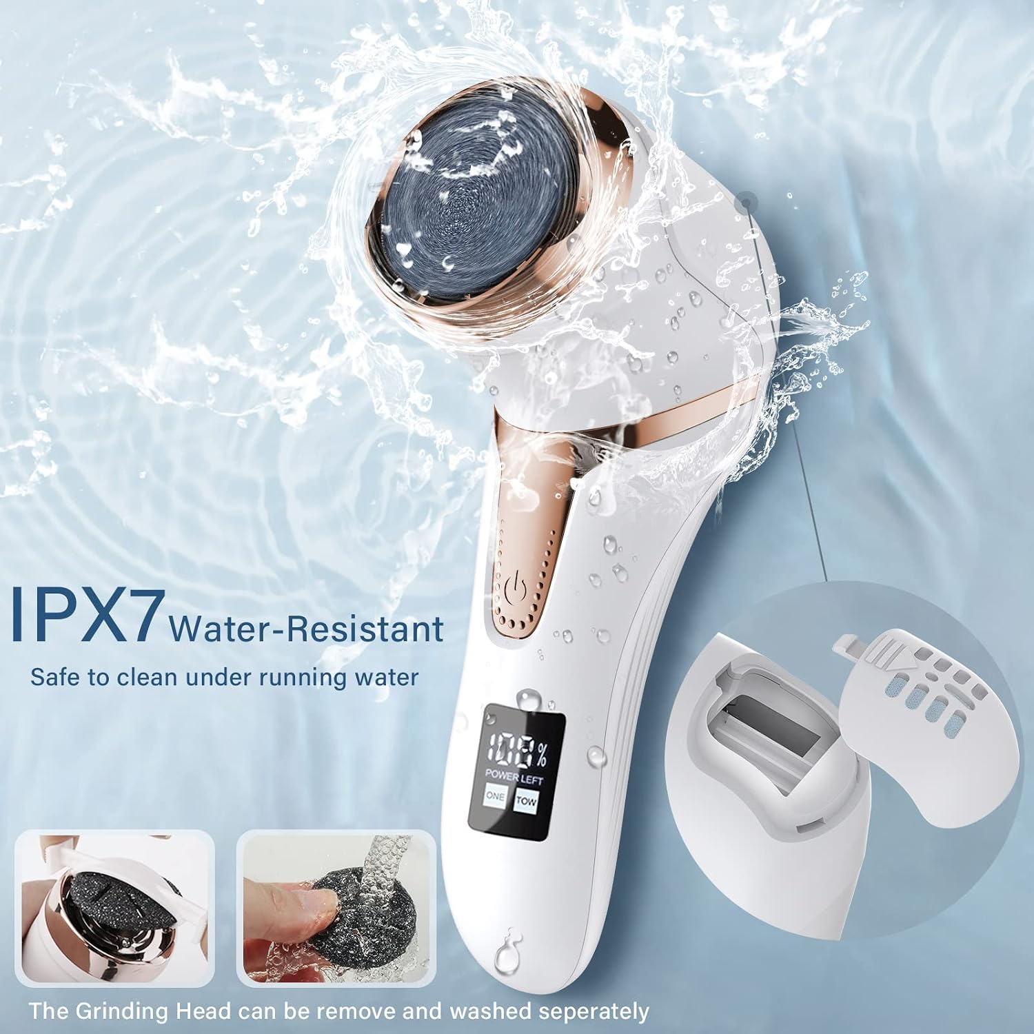 Râpe Anti-Callosités Électrique avec Aspirateur Intégré - أداة إزالة الجلد الميت وتنعيم القدمين مع شفاط مدمج - 1