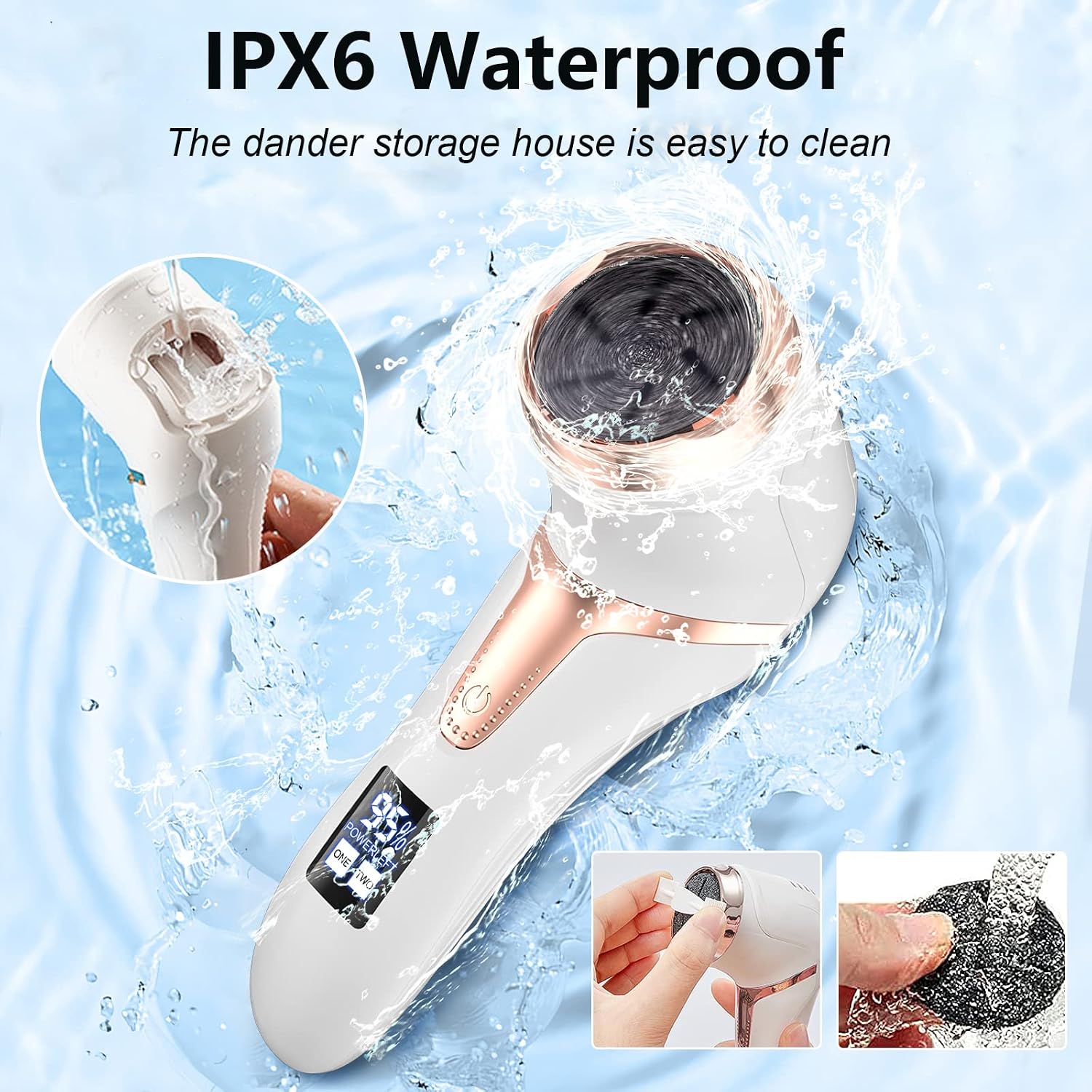 Râpe Anti-Callosités Électrique avec Aspirateur Intégré - أداة إزالة الجلد الميت وتنعيم القدمين مع شفاط مدمج - 4