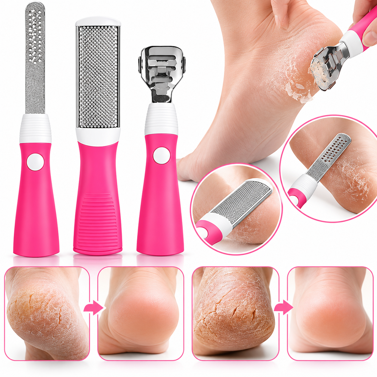 Kit de 3 Pcs Râpe de pédicure professionnelle 1