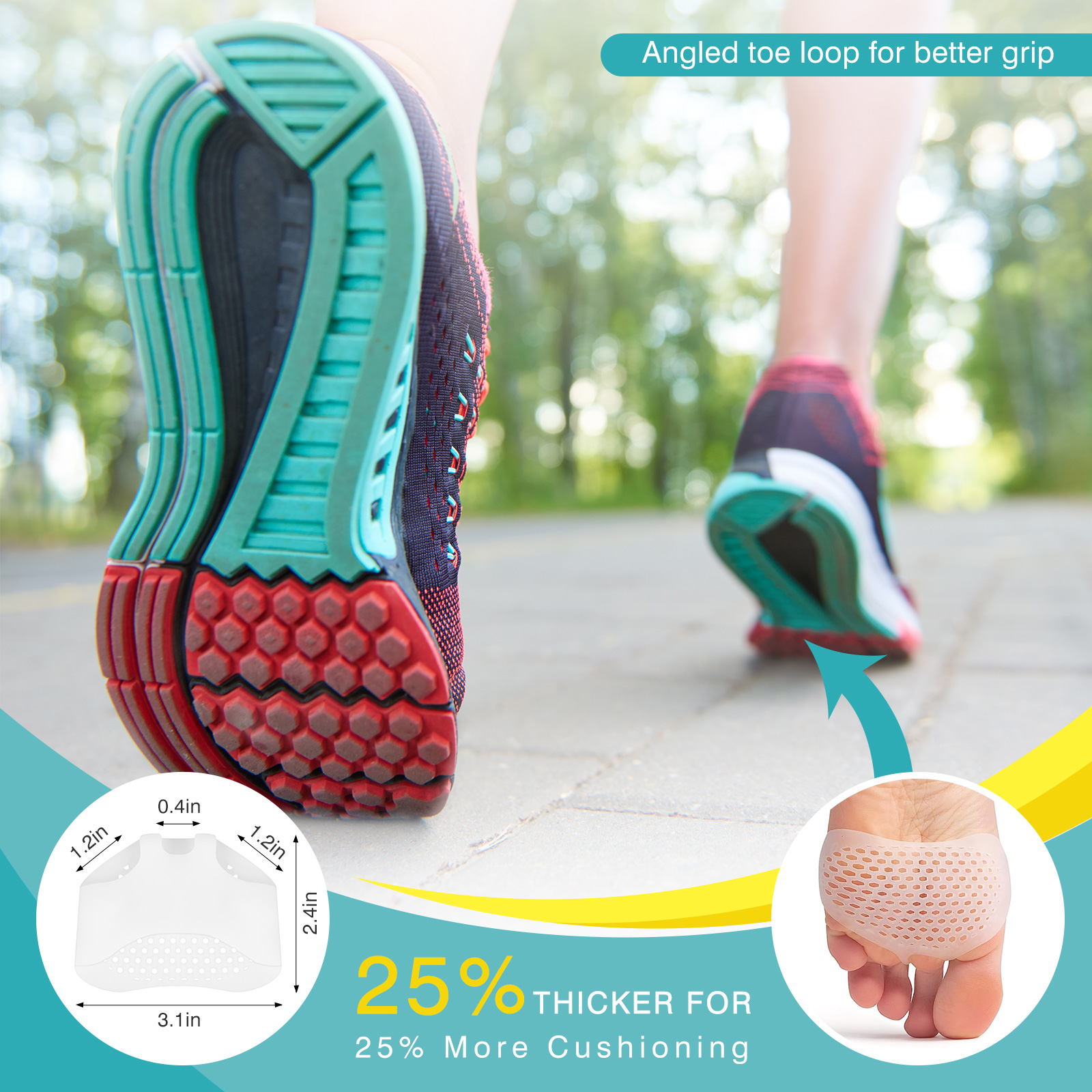 Coussinet de Protection en Silicone pour l’Avant-Pied Tiptoe - واقي وسادة سيليكون لحماية أصابع القدم 3