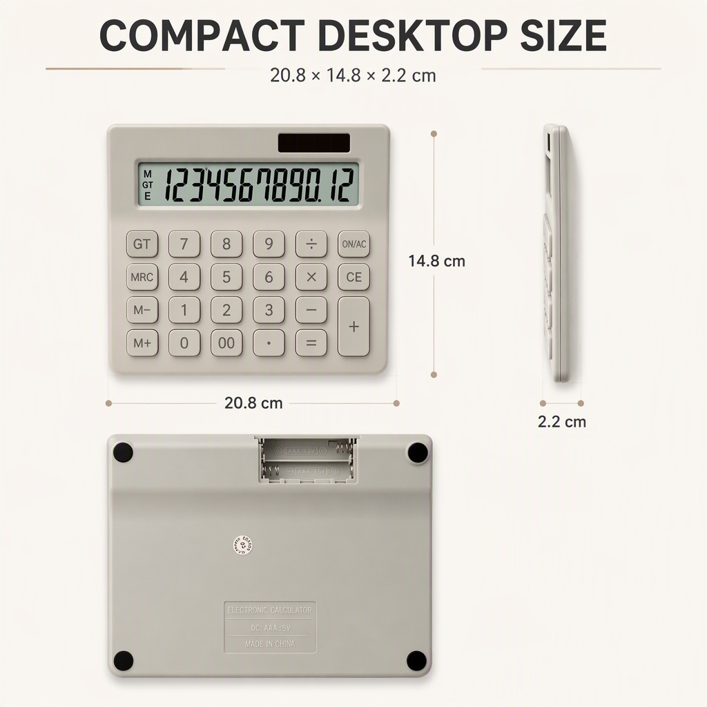 Calculatrice avec Tablette d'Écriture LCD 12 Chiffres - حاسبة رقمية مع لوحة كتابة - 3