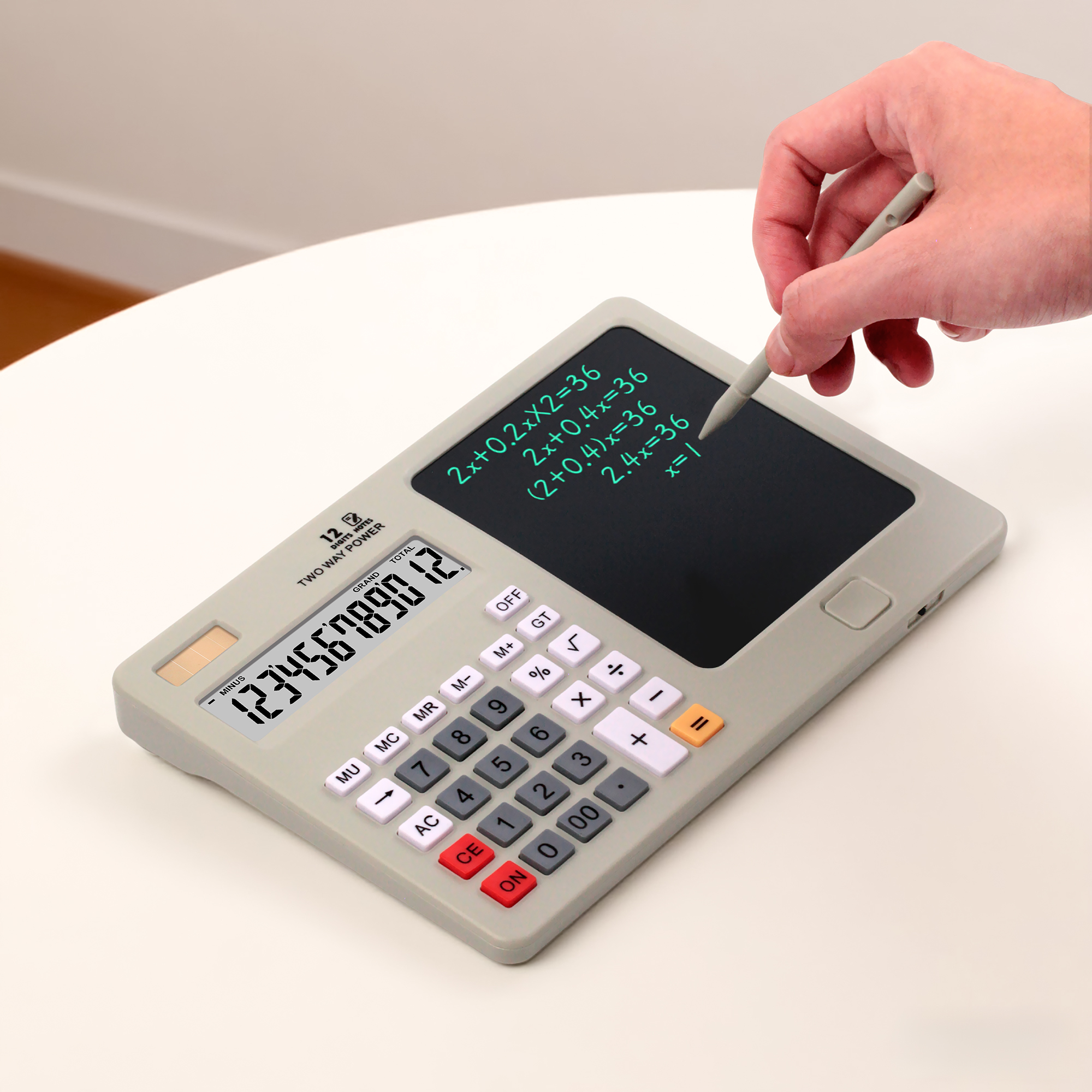 Calculatrice avec Tablette d'Écriture LCD 12 Chiffres - حاسبة رقمية مع لوحة كتابة 4
