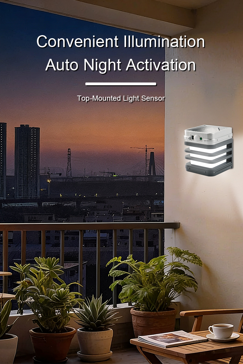 Lampe Applique Murale Solaire Intelligente à LED avec Télécommande - مصباح حائط شمسي ذكي مقاوم للماء - 9