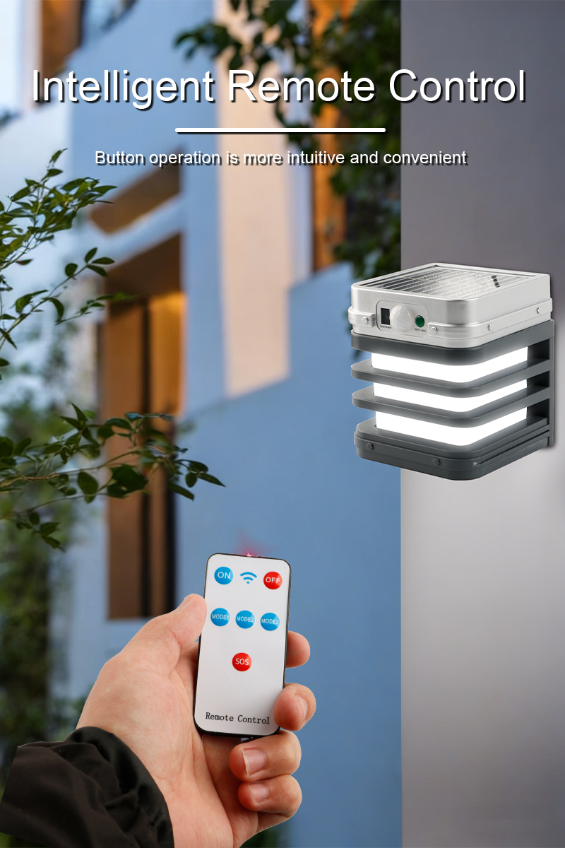 Lampe Applique Murale Solaire Intelligente à LED avec Télécommande - مصباح حائط شمسي ذكي مقاوم للماء - 8