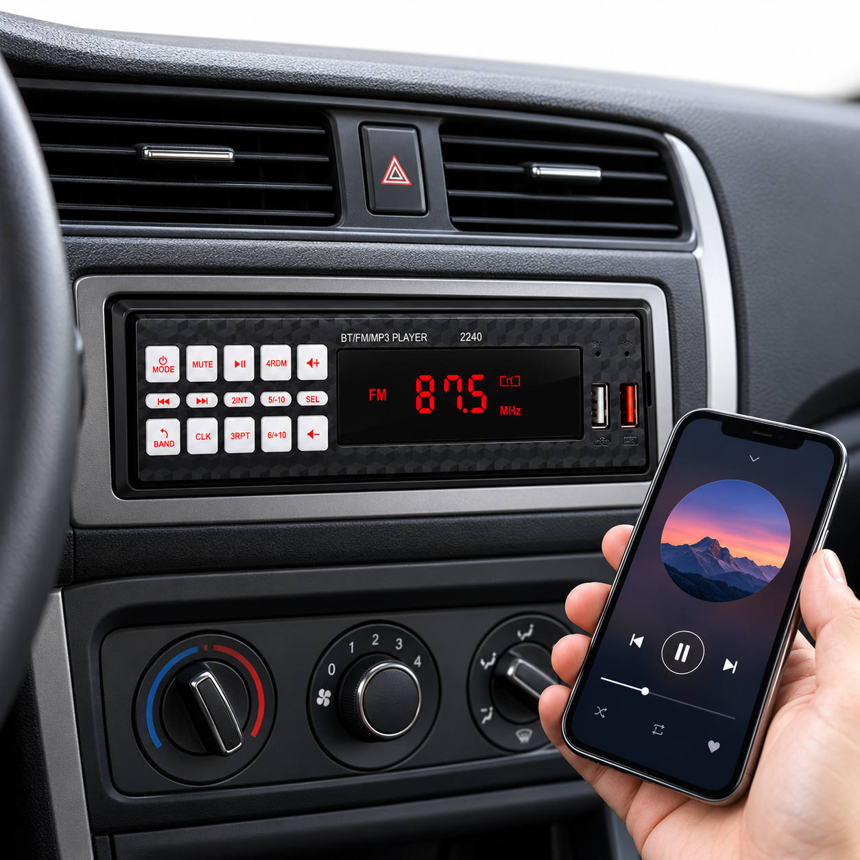 Autoradio MP3 Bluetooth pour Voiture 2240 - راديو ومشغل مسجل سيارة بلوتوث 6