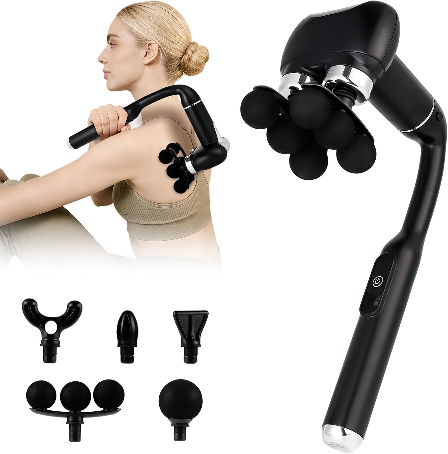 Pistolet de Massage Musculaire Électrique à 6 Têtes - جهاز مساج تدليك العضلات بـ 6 رؤوس 2