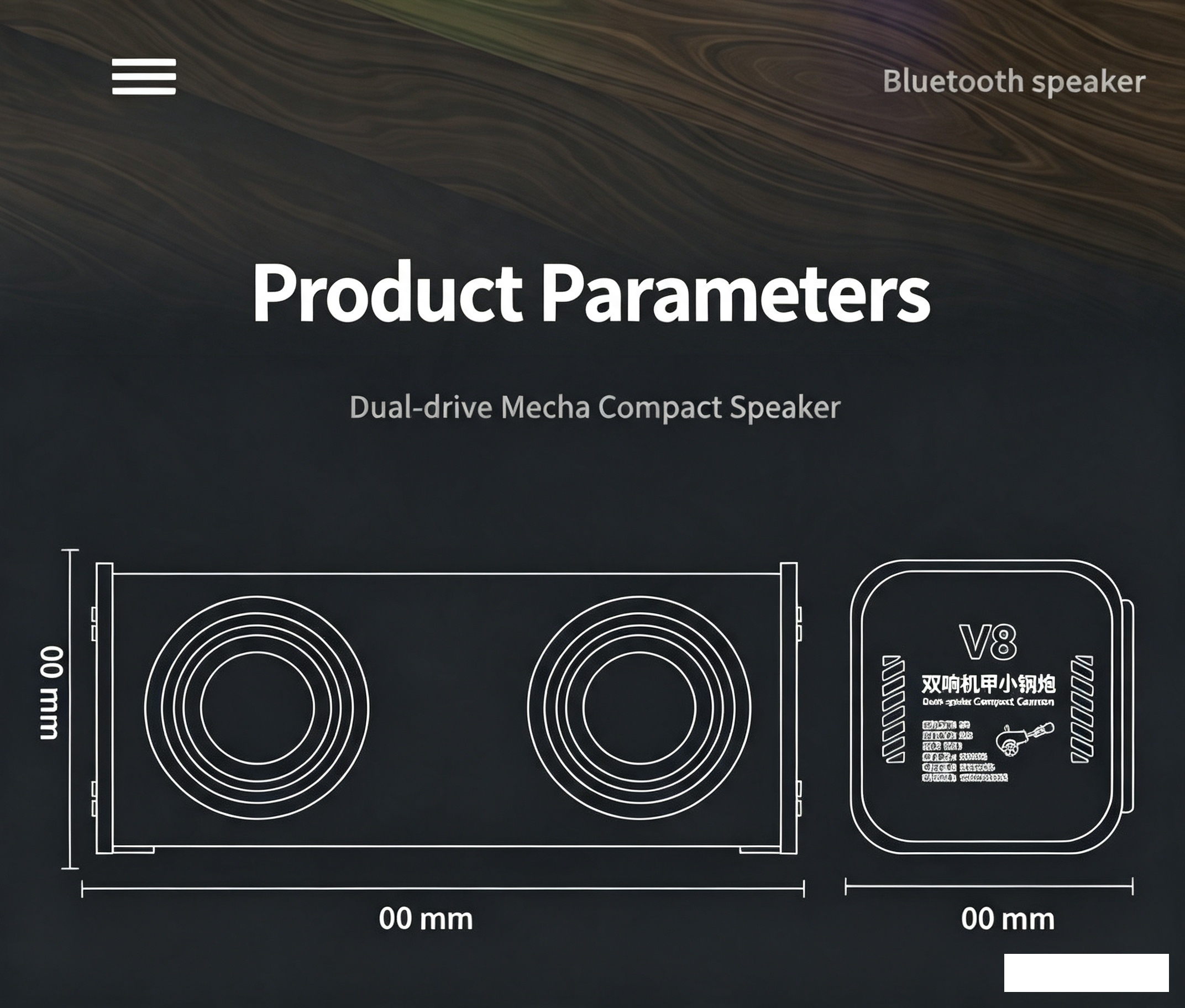 Haut-Parleur Bluetooth 5.3 Lumineux avec Boîtier Transparent - مكبر صوت بلوتوث لاسلكي شفاف مع إضاءة ملونة وسماعات مضاعفة - 6