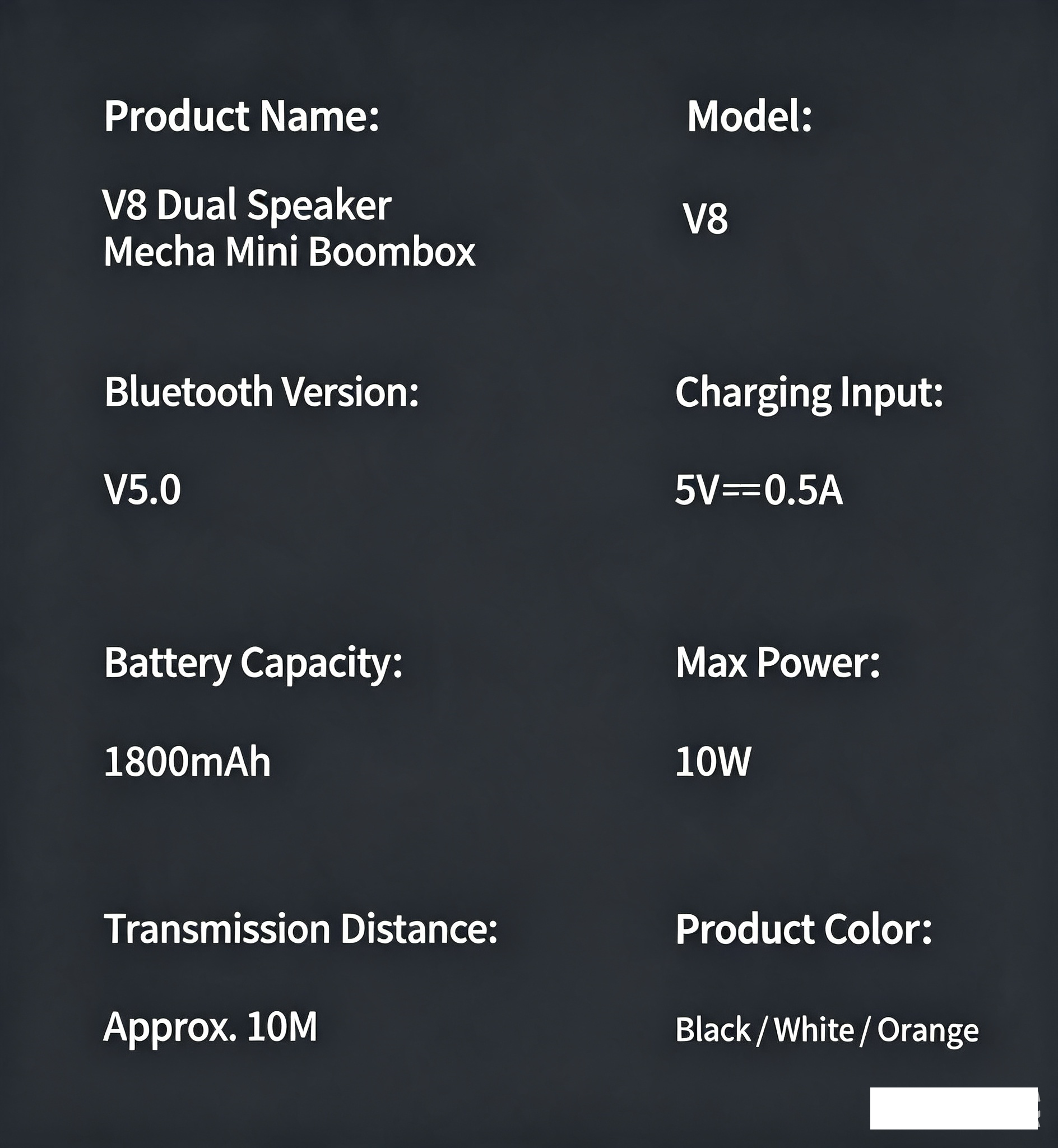 Haut-Parleur Bluetooth 5.3 Lumineux avec Boîtier Transparent - مكبر صوت بلوتوث لاسلكي شفاف مع إضاءة ملونة وسماعات مضاعفة - 7