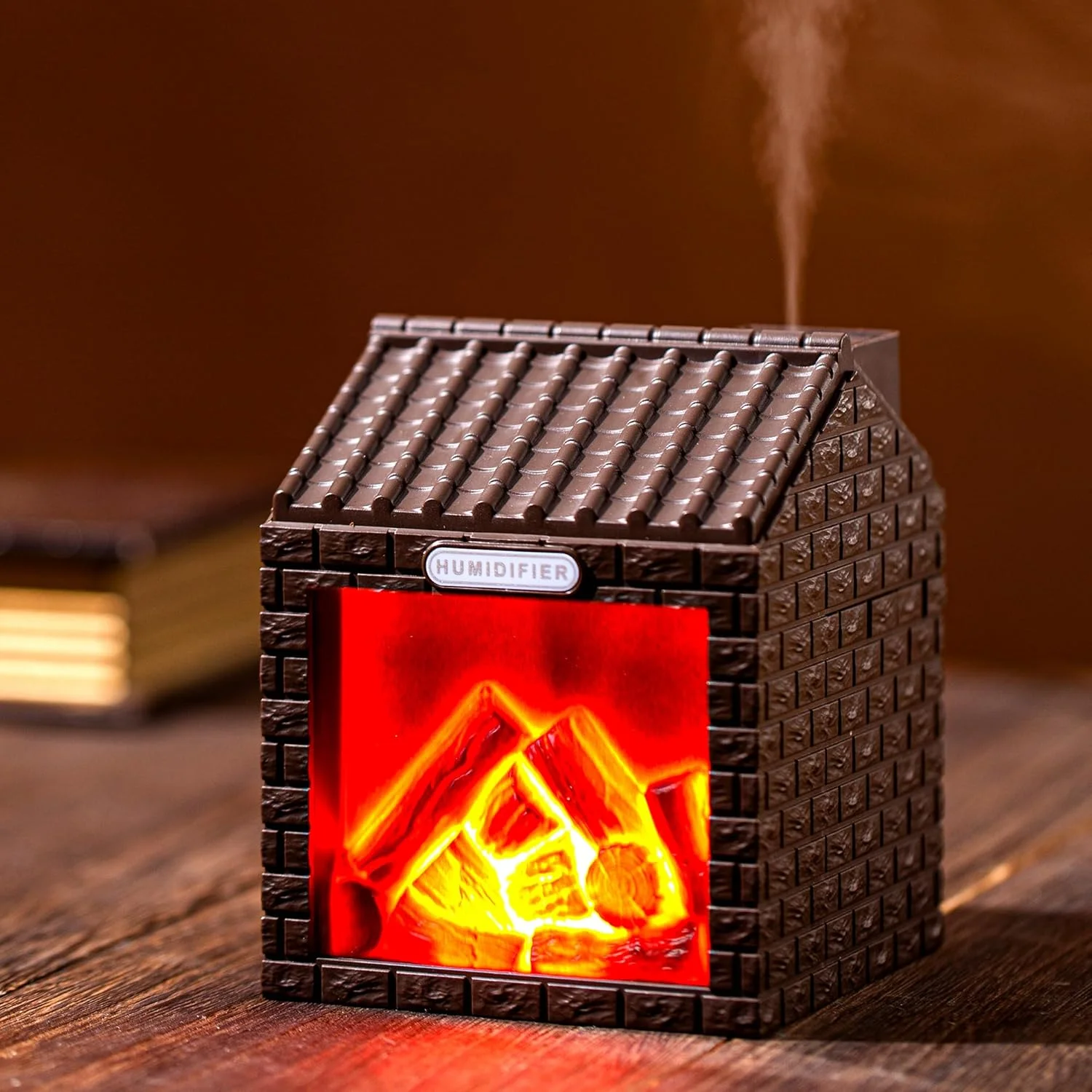 Mini Humidificateur d'Air Effet Flamme de Cheminée - مرطب ومطري جو مكتبي صغير بتأثير لهب النار 2