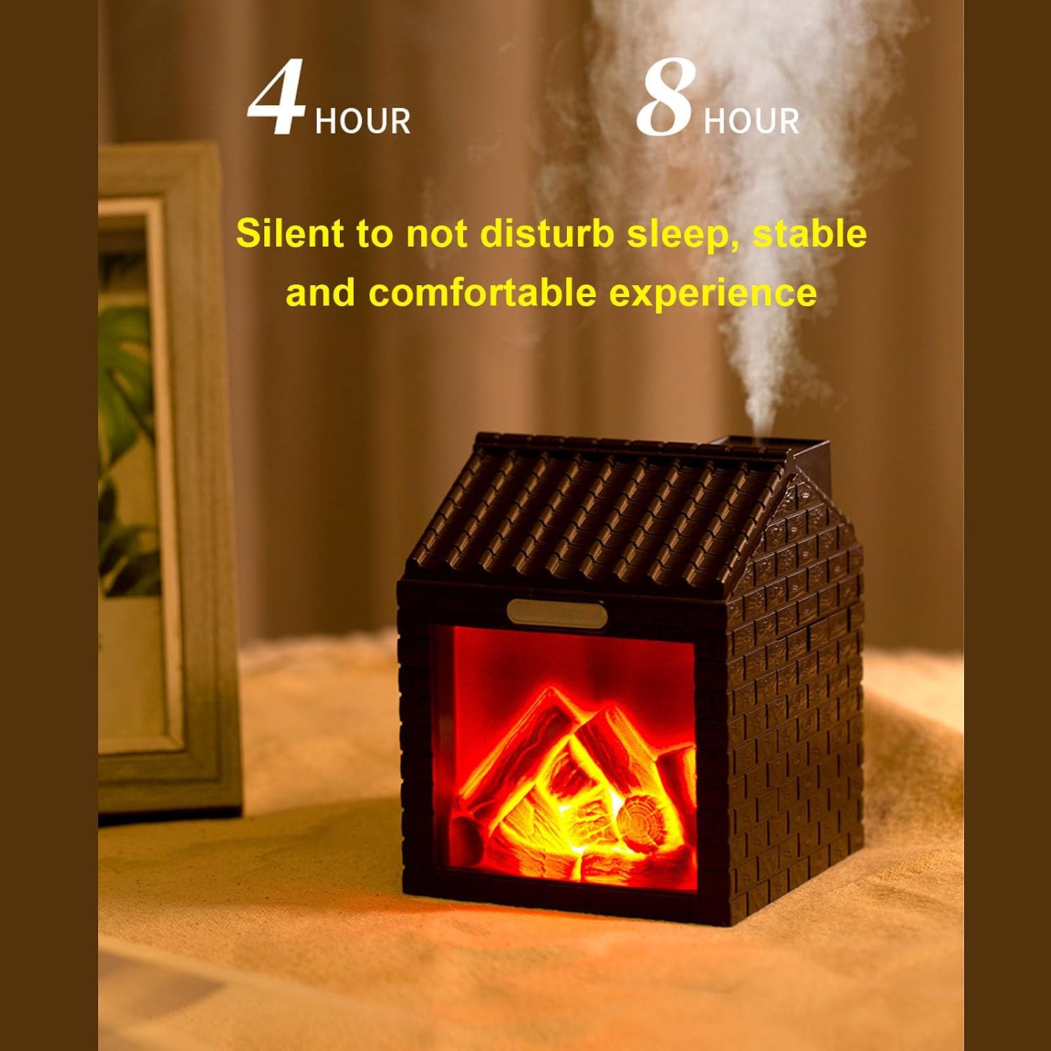 Mini Humidificateur d'Air Effet Flamme de Cheminée - مرطب ومطري جو مكتبي صغير بتأثير لهب النار 10