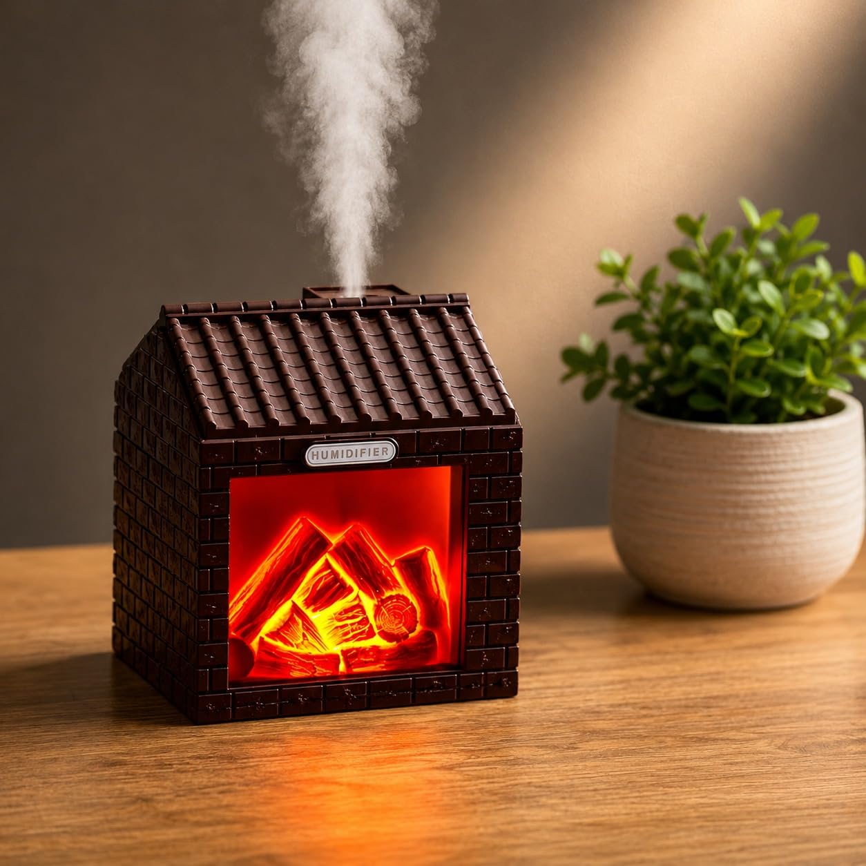 Mini Humidificateur d'Air Effet Flamme de Cheminée - مرطب ومطري جو مكتبي صغير بتأثير لهب النار 9