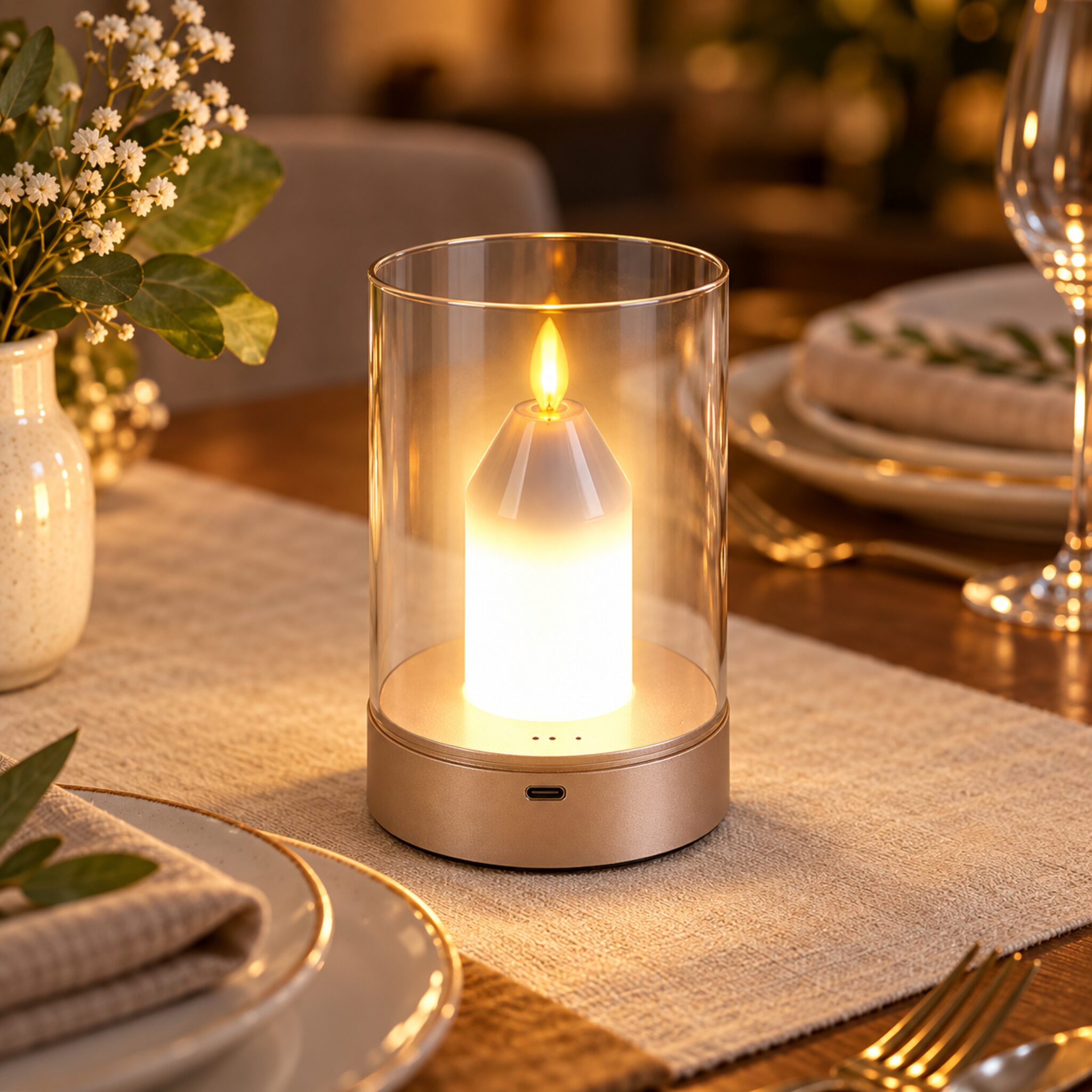 Bougie LED sans Flamme Rechargeable avec Détecteur de Gestes - شمعة بدون لهب قابلة للشحن بتحكم بإشارة اليد 7