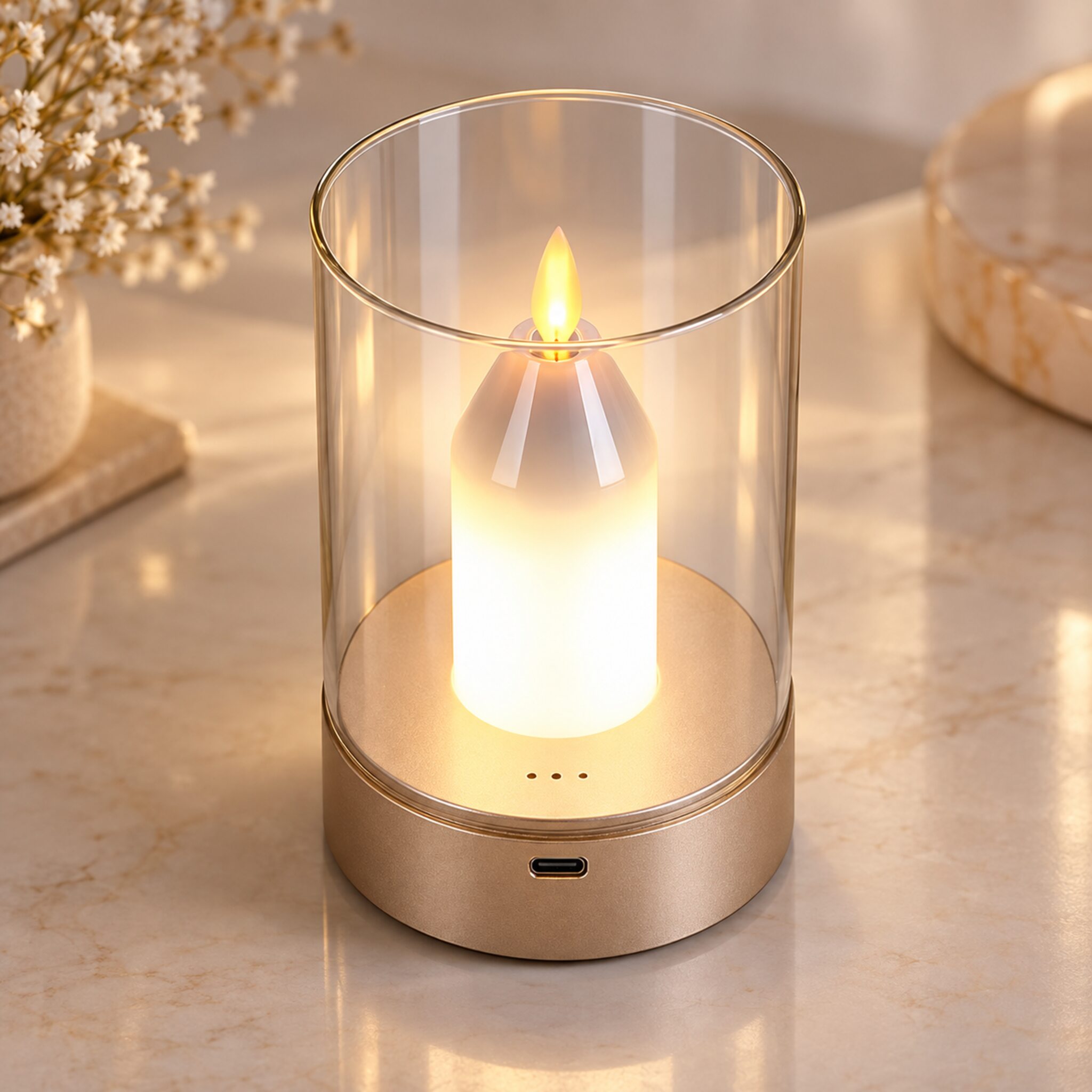 Bougie LED sans Flamme Rechargeable avec Détecteur de Gestes - شمعة بدون لهب قابلة للشحن بتحكم بإشارة اليد 8