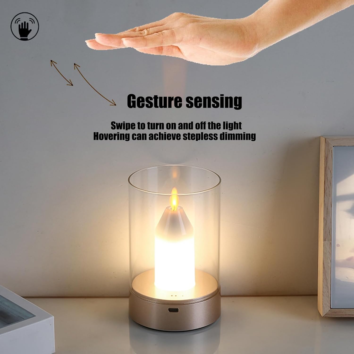 Bougie LED sans Flamme Rechargeable avec Détecteur de Gestes - شمعة بدون لهب قابلة للشحن بتحكم بإشارة اليد 9