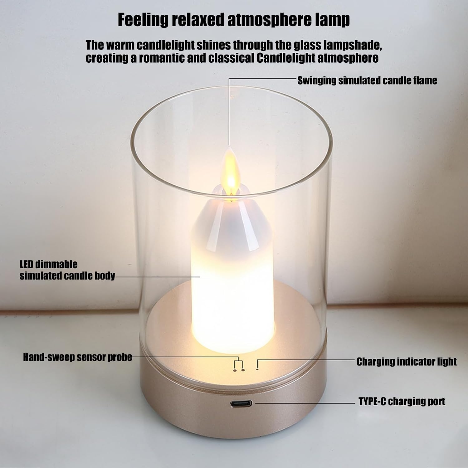 Bougie LED sans Flamme Rechargeable avec Détecteur de Gestes - شمعة بدون لهب قابلة للشحن بتحكم بإشارة اليد 10