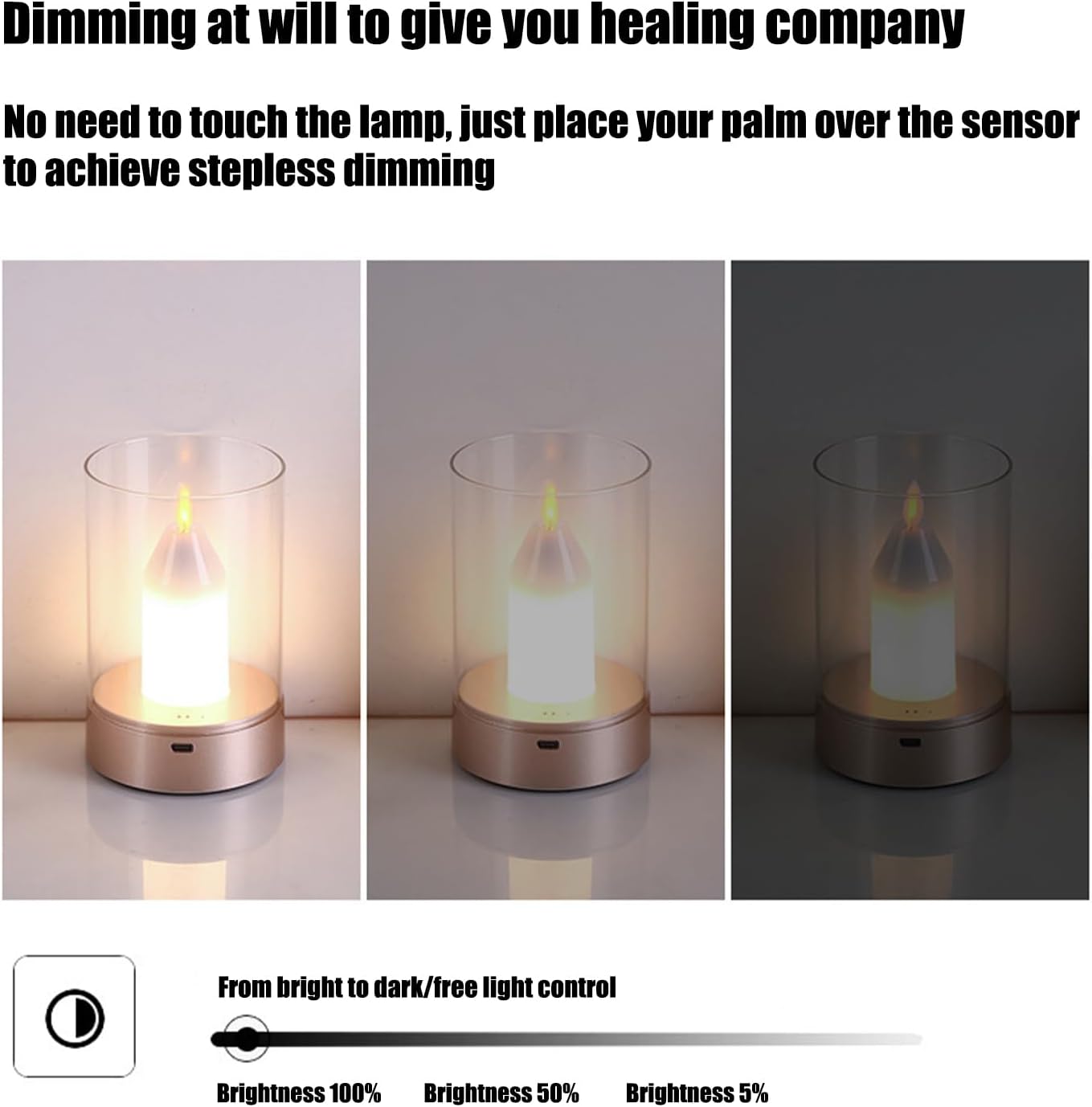 Bougie LED sans Flamme Rechargeable avec Détecteur de Gestes - شمعة بدون لهب قابلة للشحن بتحكم بإشارة اليد 11
