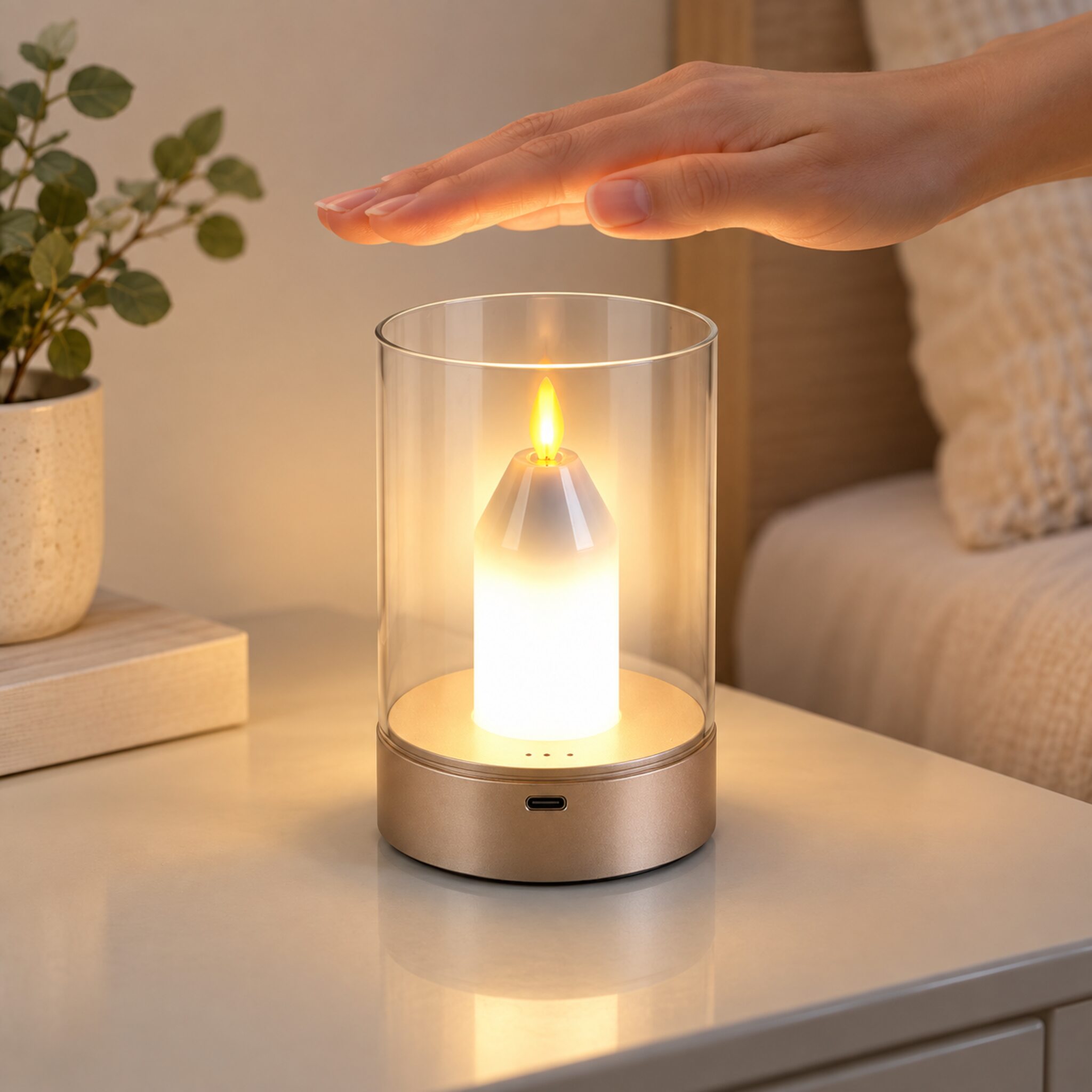 Bougie LED sans Flamme Rechargeable avec Détecteur de Gestes - شمعة بدون لهب قابلة للشحن بتحكم بإشارة اليد 2