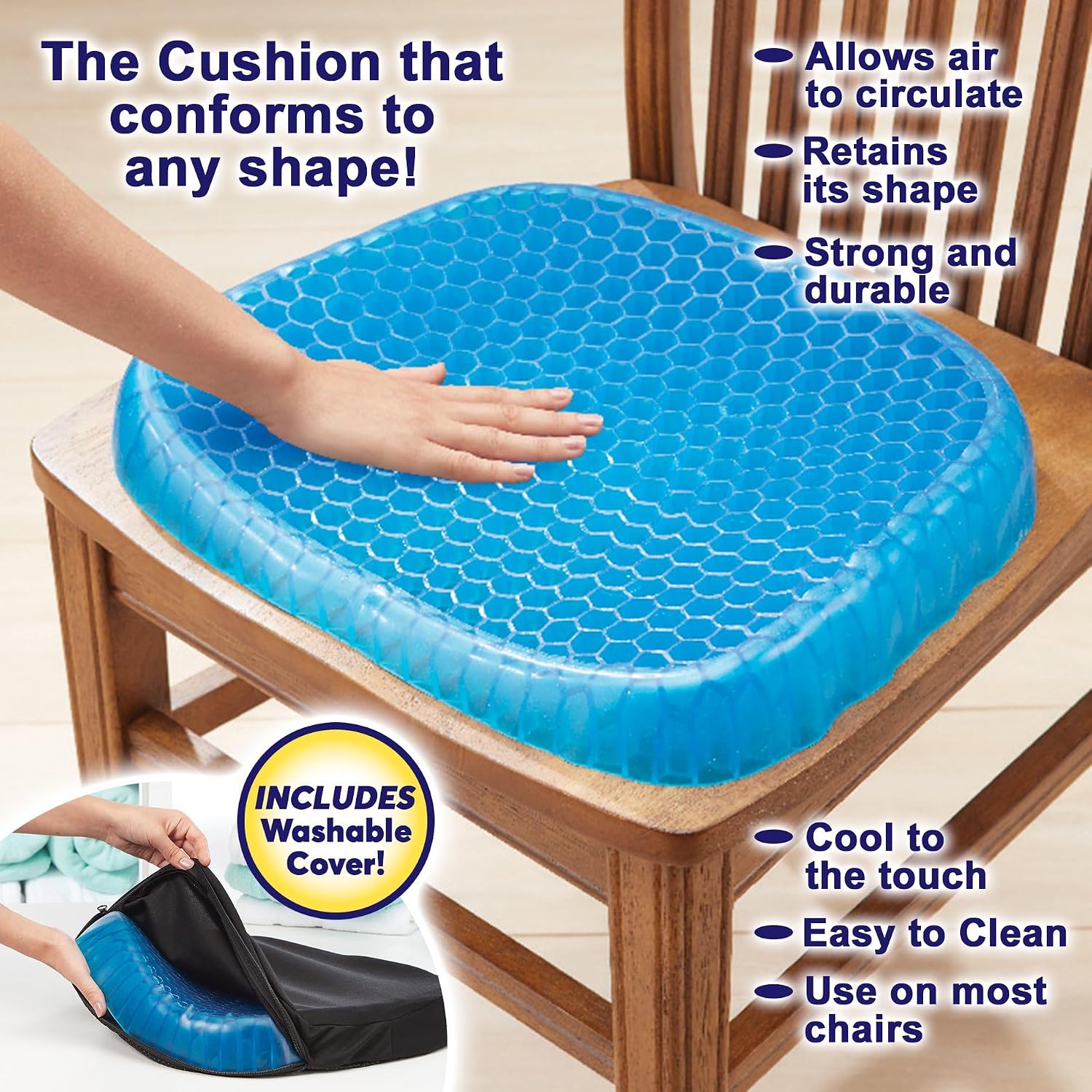 Coussin orthopédique de siège de gel EGG SITTER - وسادة جل طبية مريحة لتقليل الضغط 8