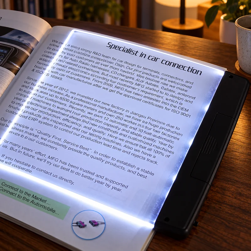 Lampe de Lecture à Panneau Transparent - مصباح القراءة اللوحي الشفاف 1