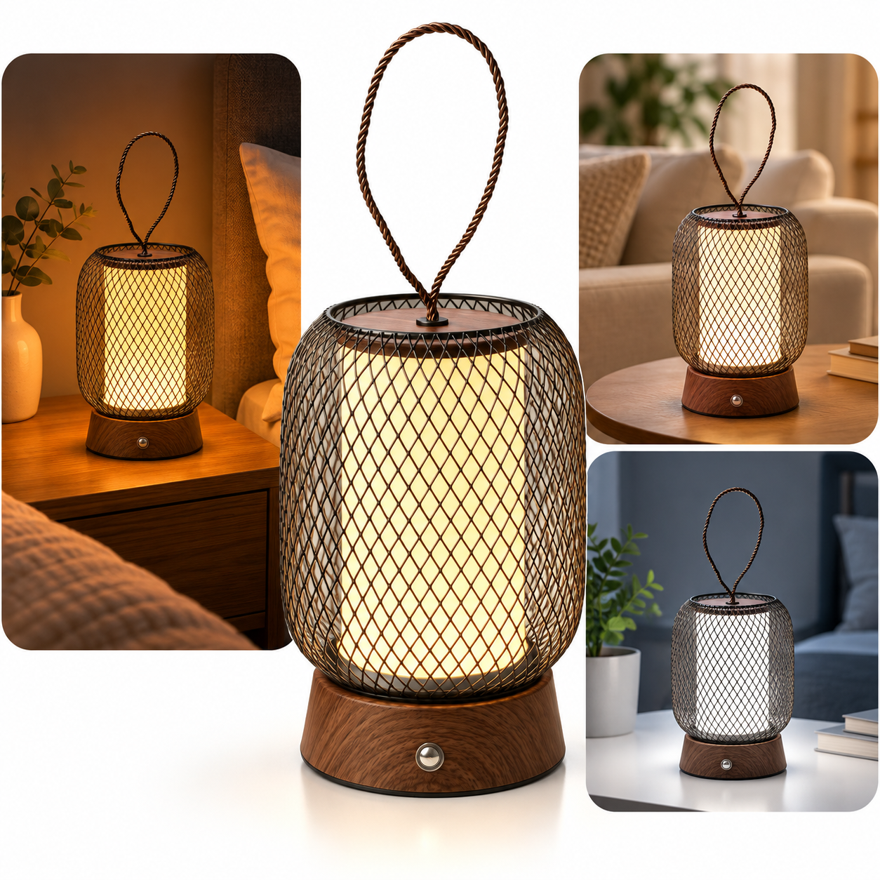 Lanterne LED Portable Sans Fil Style Lanterne Chinoise 1818-4 - مصباح طاولات وفانوس لاسلكي محمول أنيق 1