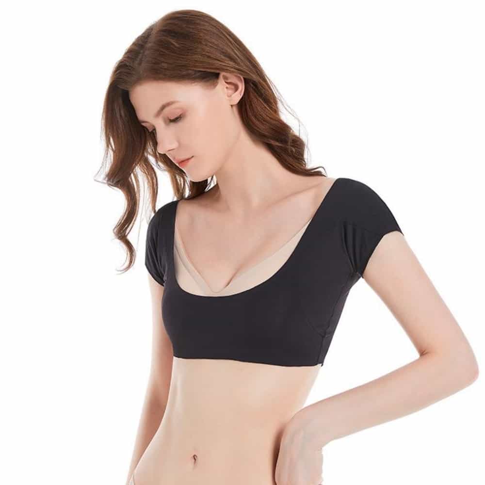 Coussinets de sudation en forme de t-shirt Réutilisables et lavables Pour les aisselles - 2