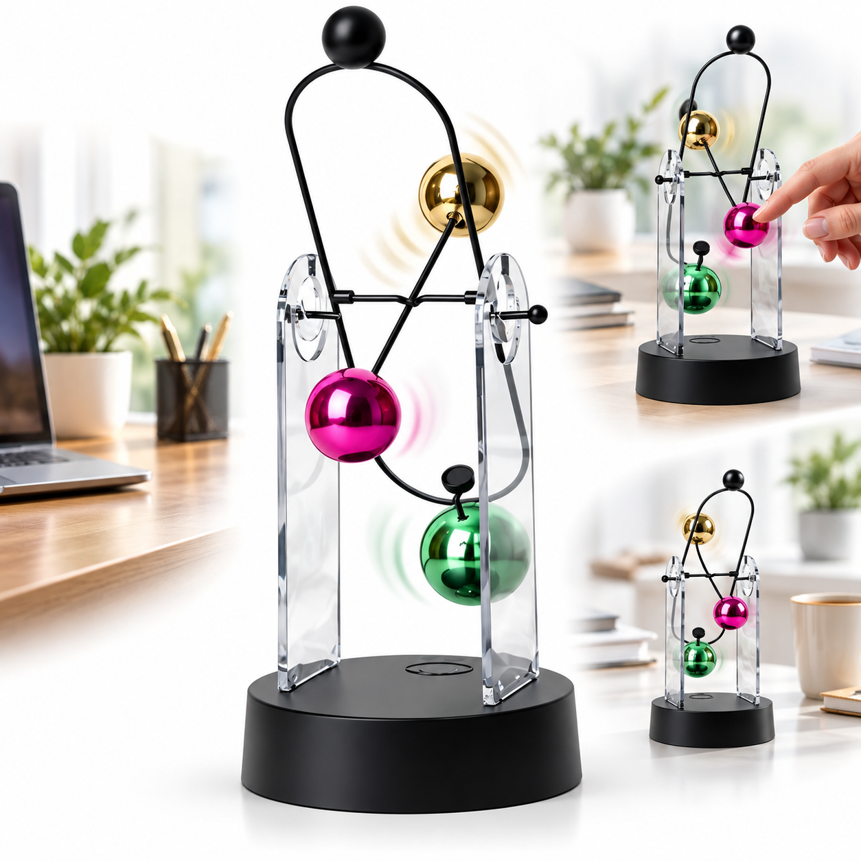 Boule d'équilibre de bureau à mouvement perpétuel,décor anti-stress 1