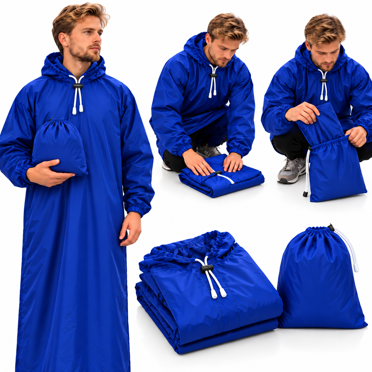 Tenue Imperméable Yamaha Racing avec Capuche Protection Complete - معطف مطر طويل مقاوم للماء - 5