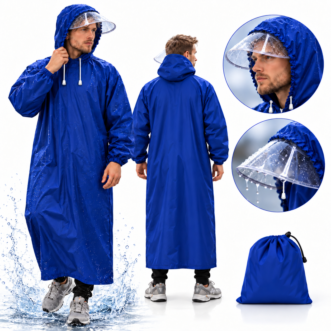 Tenue Imperméable Yamaha Racing avec Capuche Protection Complete - معطف مطر طويل مقاوم للماء 1