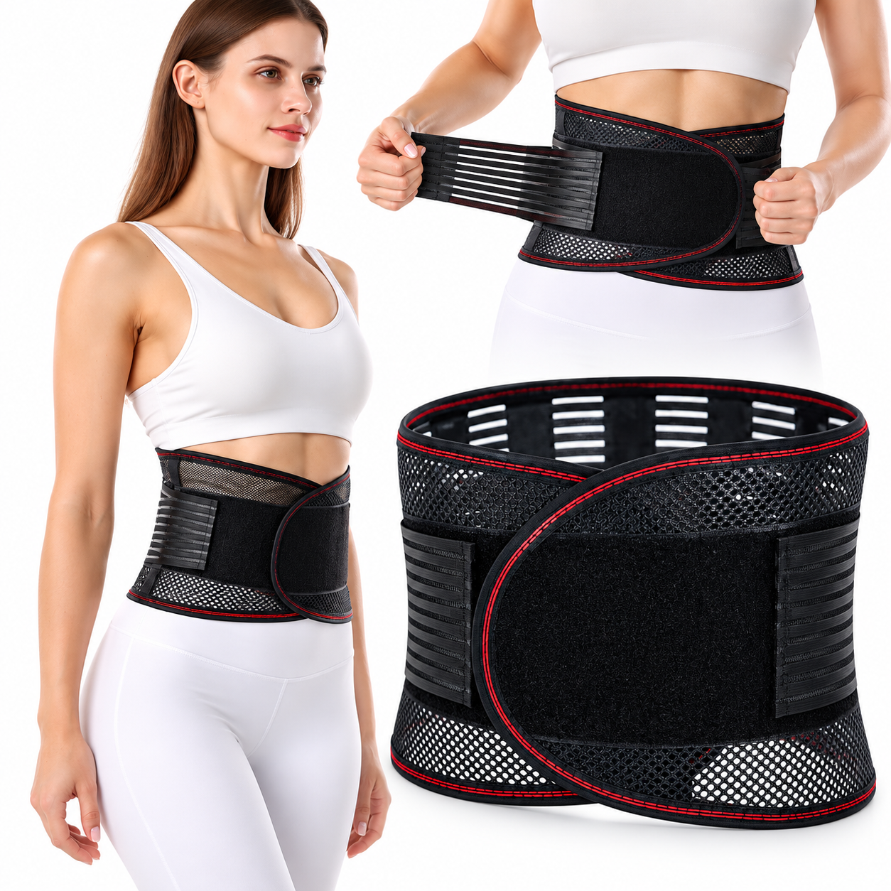 Ceinture de soutien lombaire avec barre de soutien pour soulager la douleur et les blessures 1
