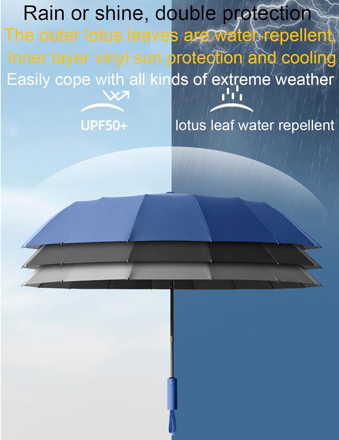 Parapluie Automatique Coupe-Vent avec Protection UV - مظلة أوتوماتيكية مقاومة للرياح وأشعة الشمس 7
