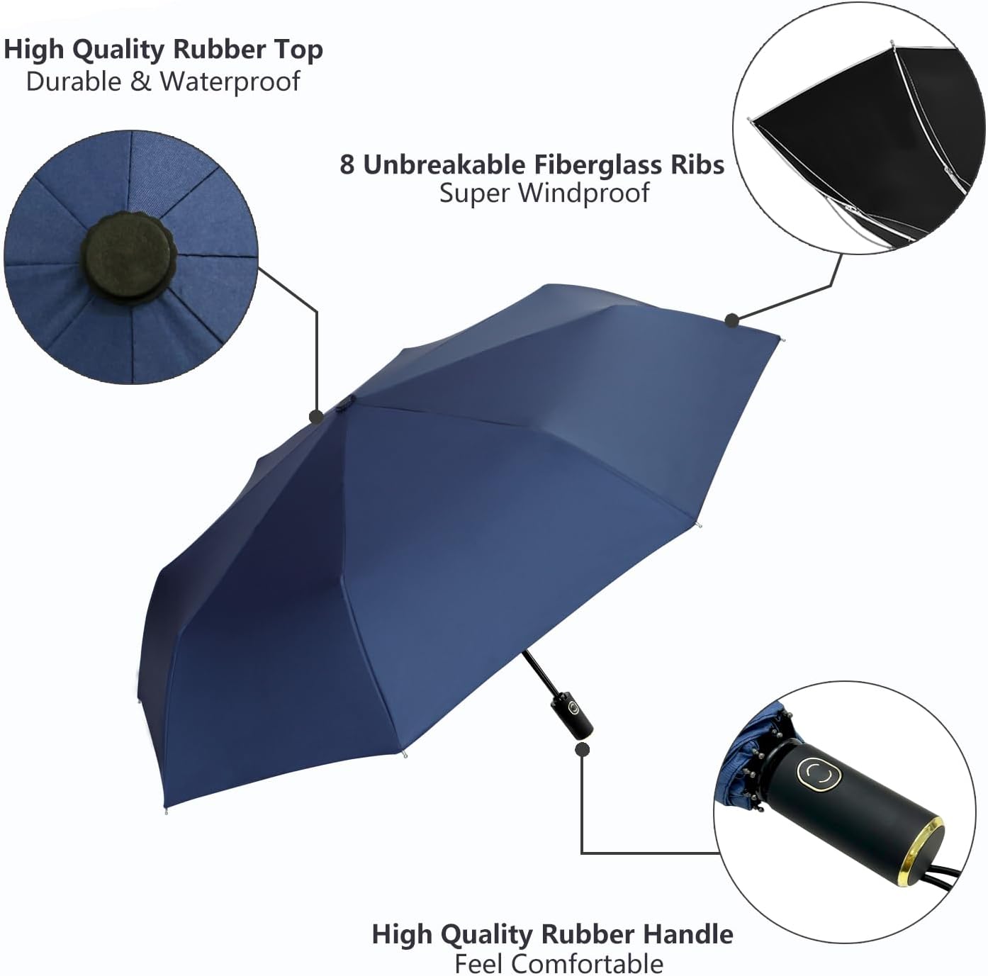 Parapluie Automatique Coupe-Vent avec Protection UV - مظلة أوتوماتيكية مقاومة للرياح وأشعة الشمس - 3