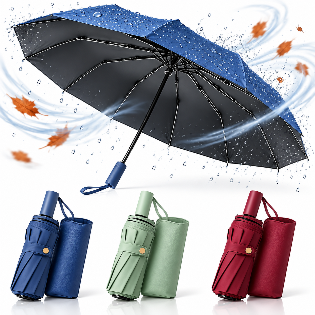 Parapluie Automatique Coupe-Vent avec Protection UV - مظلة أوتوماتيكية مقاومة للرياح وأشعة الشمس 2