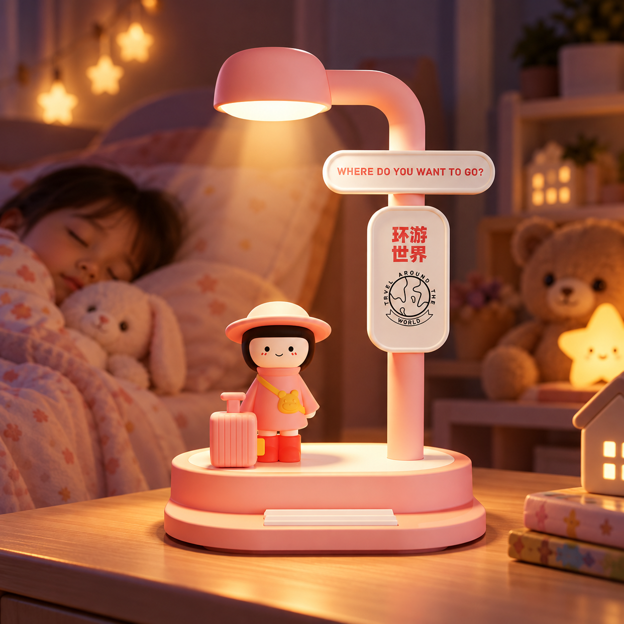 Veilleuse Rechargeable en Silicone avec 3 Niveaux de Lumière - مصباح ليلي للأطفال من السيليكون قابل للشحن
